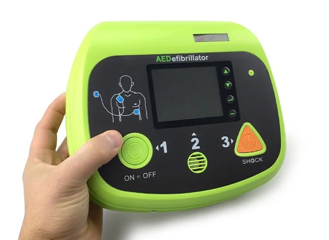 Portable Color Screen AED Defibrillator with ECG, Multi Language, SD Socket For Data Transfer from AED Device Defi 6